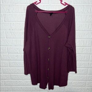 Torrid Thermal long sleeve Faux Button-Up Top